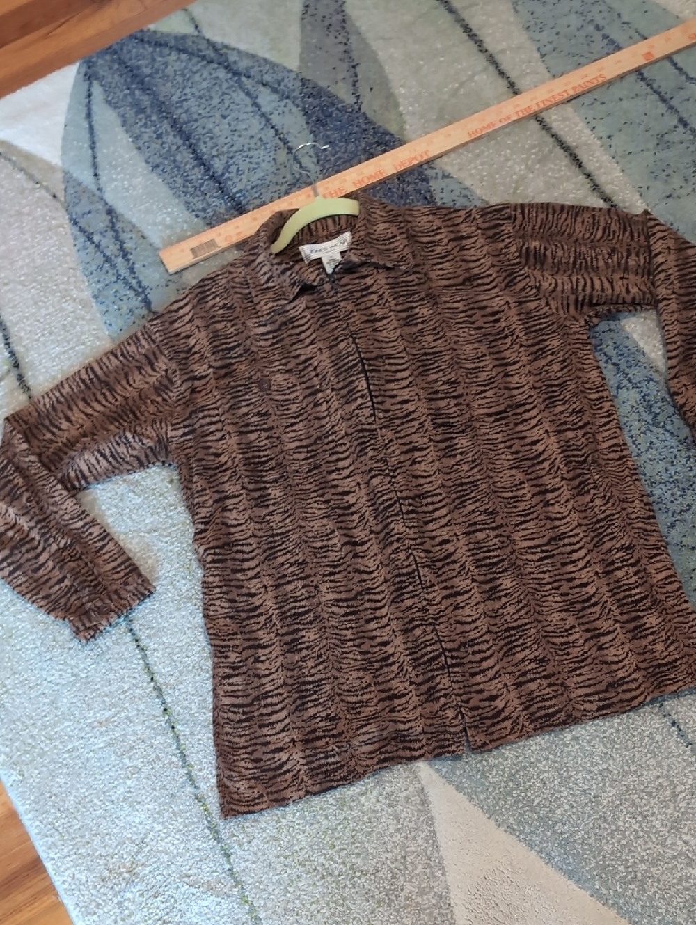 🌼Jones Wear Brown Textured Button-Front Jacket
